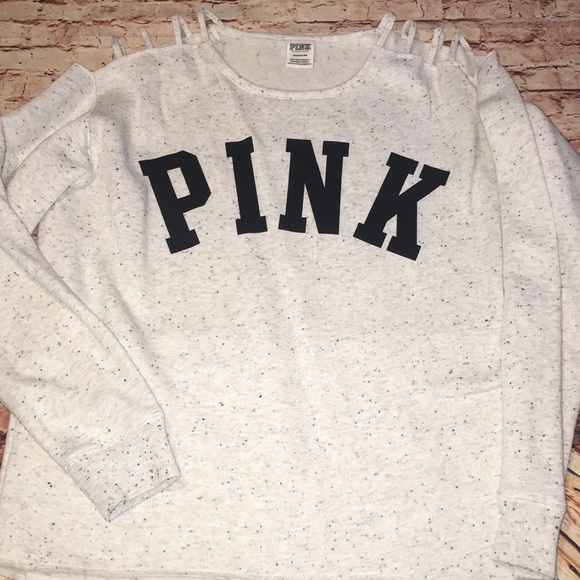 PINK Victoria's Secret Tops - VS Pink cold shoulder sweatshirt